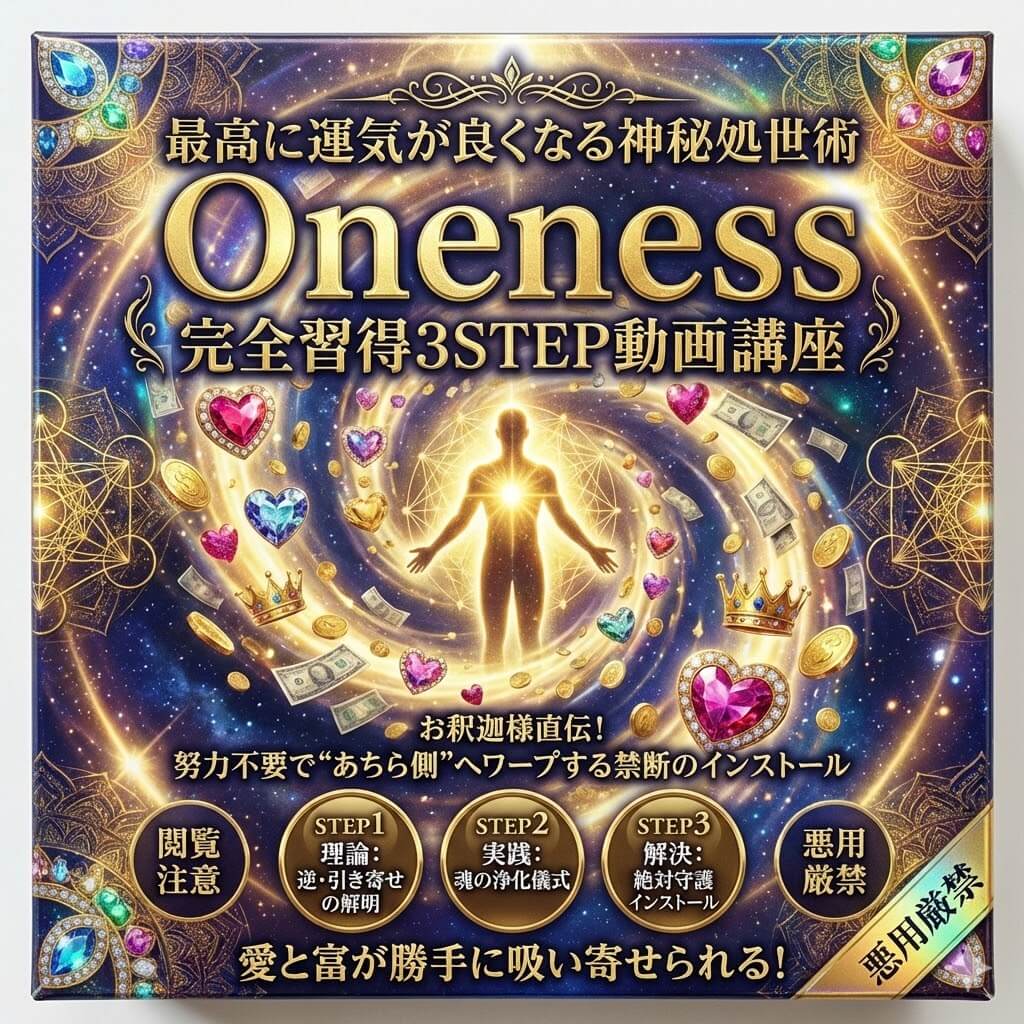 最高に運気が良くなる神秘処世術『Oneness』完全習得3STEP動画講座