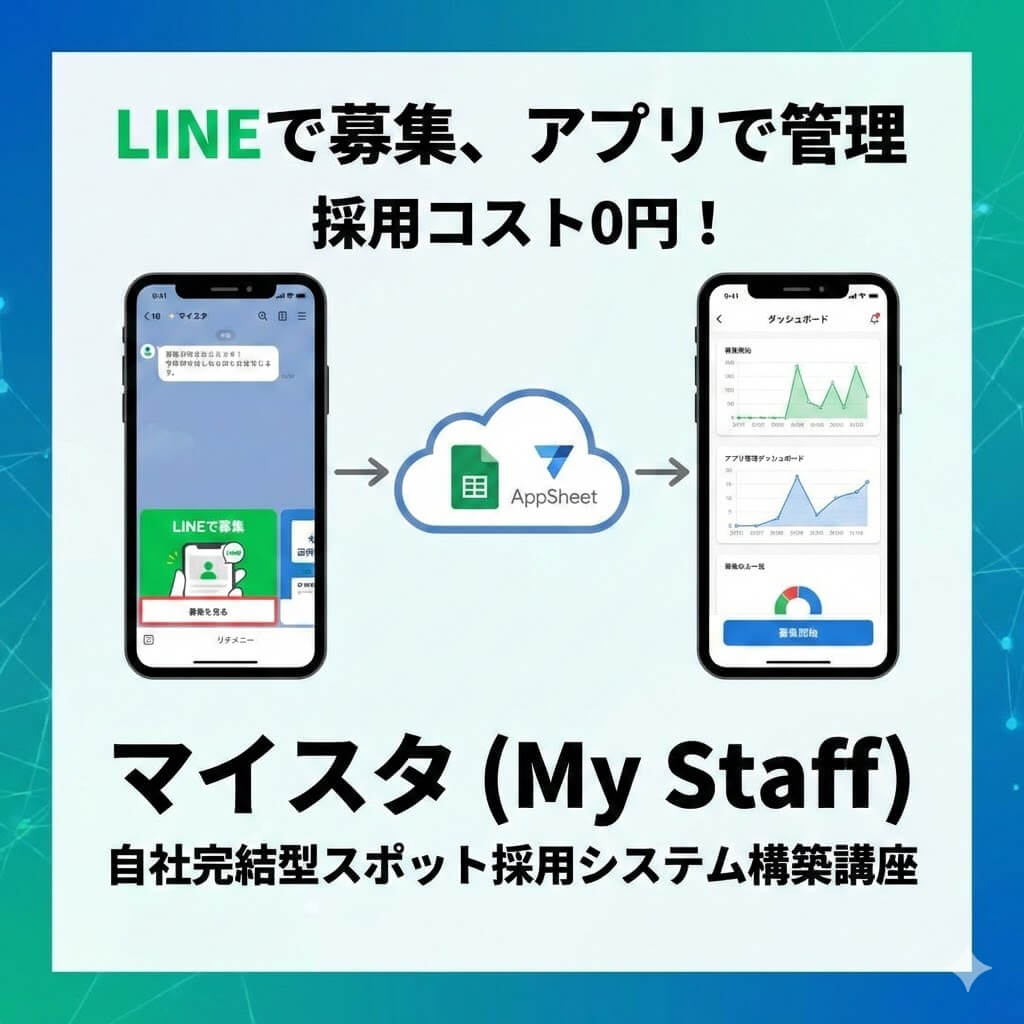 採用費0円・連絡時間3秒。Google×LINEで作る「自社完結型」スポット採用システム構築講座
